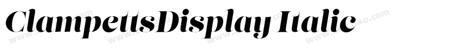 ClampettsDisplay Italic字体转换